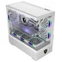 Keep Out Caja XC-301W Glass Blanco, Torre Micro-ATX/ITX con Cristal Templado ARGB y 3 Ventiladores 120mm ARGB para PC Gaming