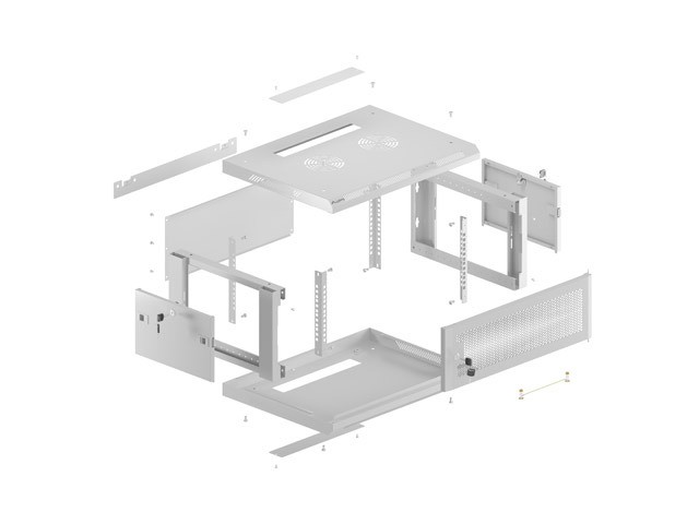 Lanberg Armario Rack de Pared 19 pulgadas 4U 600x450mm Gris Lanberg Armario Rack de Pared 19 pulgadas 4U 600x450mm Gris
