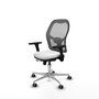 PIQUERAS Y CRESPO Silla de oficina Jorquera con mecanismo Sincro/Traslack Blanco y Gris
