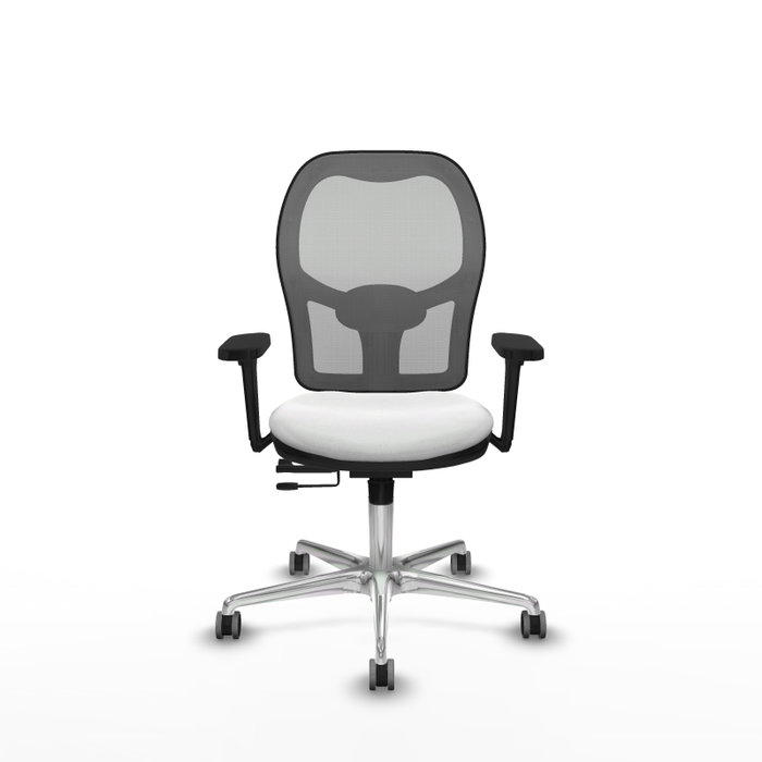 PIQUERAS Y CRESPO Silla de oficina Jorquera con mecanismo Sincro/Traslack Blanco y Gris