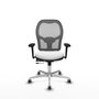 PIQUERAS Y CRESPO Silla de oficina Jorquera con mecanismo Sincro/Traslack Blanco y Gris
