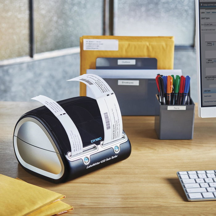 Dymo LabelWriter 450 Twin Turbo Impresora de etiquetas Negro, Plata