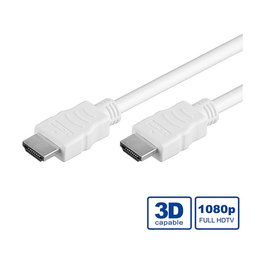 VALUE Cable HDMI 1 m, High Speed con Ethernet, Blanco (10.2 Gbit/s)
