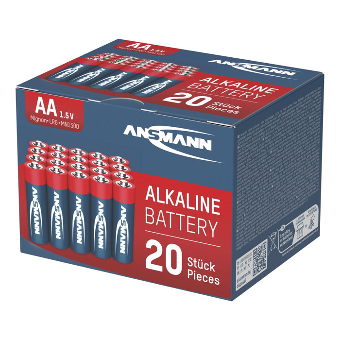 Ansmann Pilas Alcalinas Mignon AA LR 6 red-line Box de 20 unidades