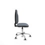 Silla de oficina Algarra con mecanismo Contacto permanente básico tapizada con Tela color Gris. Equipada con Base cromada, Sin brazosy Topes