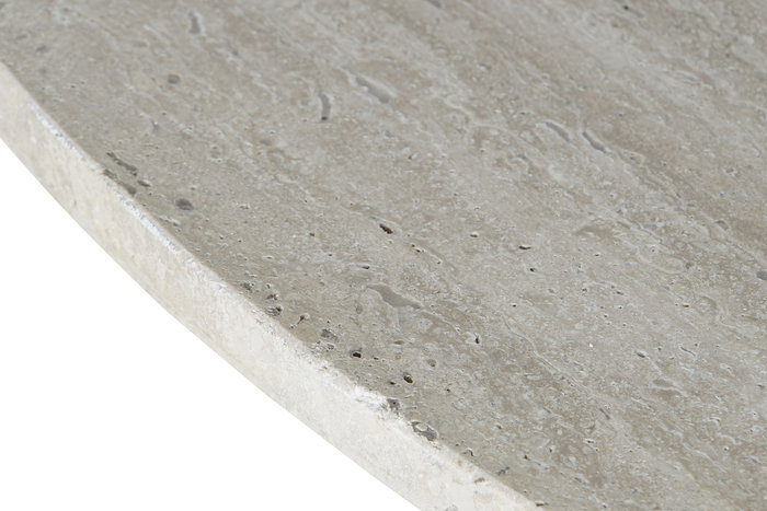 DKD Home Decor Mesa Comedor Beige Marron Mango Marmol 120 x 120 x 78 cm