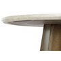 DKD Home Decor Mesa de Comedor Mango y Mármol 120x120x78 Beige