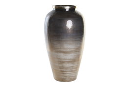 DKD Home Decor Jarrón Cristal Aluminio Multicolor 29x29x52 cm