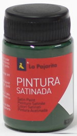 LA PAJARITA Set de 6 botes de pintura satinada verde pino base látex de 35 ml