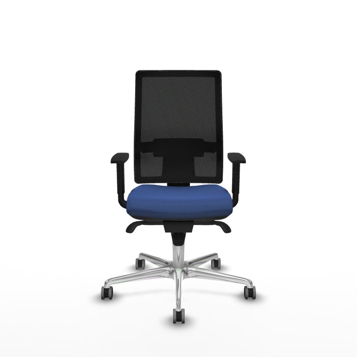 PIQUERAS Y CRESPO Silla de oficina Horna con mecanismo Sincro, Azul marino y Negro