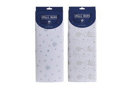 DKD Home Decor Stella maris Tapete Atlantico Azul Blanco 38 x 50 cm Microfibra (12 Unidades)