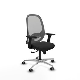 PIQUERAS Y CRESPO Silla de oficina Cilanco con mecanismo Sincro, Negro y Gris