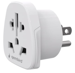 Gembird Adaptador de enchufe eléctrico Tipo B Universal Blanco