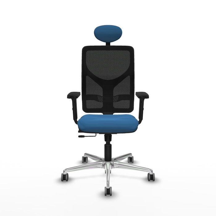 PIQUERAS Y CRESPO Silla de oficina Motilla con mecanismo Sincro/Traslack Azul claro