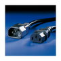 VALUE Cable de conexión IEC 320 C14 - C13 negro 1m