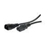 VALUE Cable de conexión IEC 320 C14 - C13 negro 1m