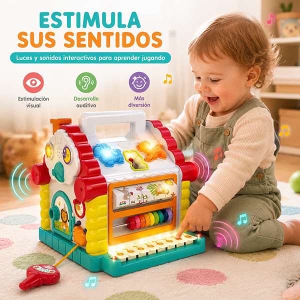 Hola Casa de bloques y actividades infantiles con luces y sonidos