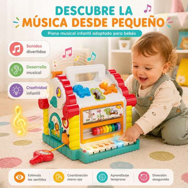 Hola Casa de bloques y actividades infantiles con luces y sonidos