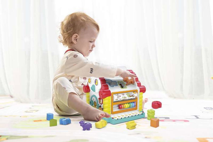 Hola Casa de bloques y actividades infantiles con luces y sonidos