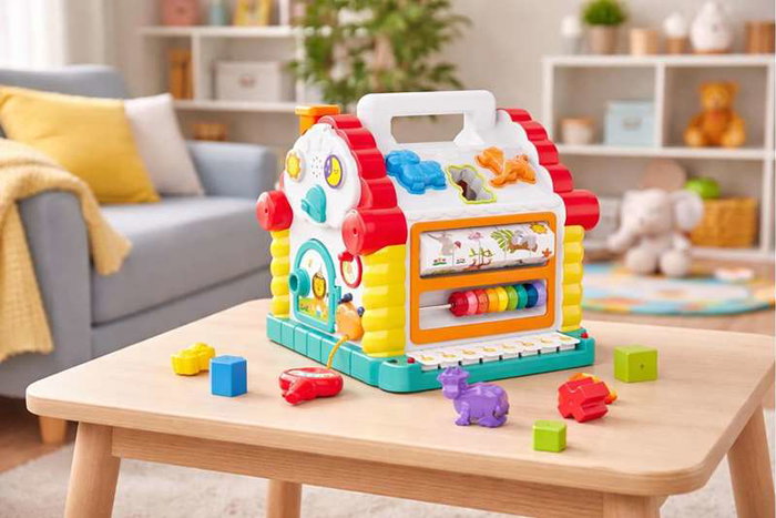 Hola Casa de bloques y actividades infantiles con luces y sonidos