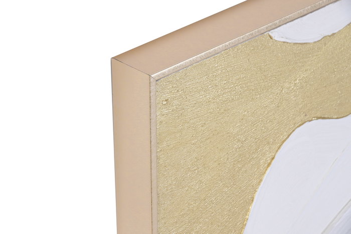 DKD Home Decor Cuadro Lienzo Abstracto 2 Surtido Blanco y Dorado