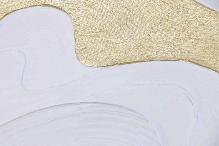 DKD Home Decor Cuadro Lienzo Abstracto 2 Surtido Blanco y Dorado