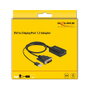 DeLOCK Adaptador DVI Macho a DisplayPort 1.2 Hembra 4K HDR, 50 cm, Negro, Referencia 89109 (Análogo al DELOCK)