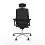 PIQUERAS Y CRESPO Silla de oficina Mardos con mecanismo Sincro, Morado y Negro