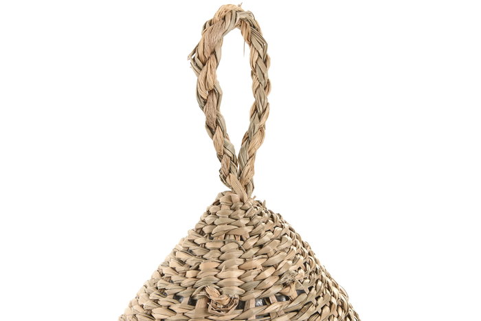 DKD Home Decor Sujeta puertas de fibra 15x15x24 Asa natural surtido de 2