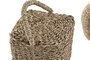 DKD Home Decor Sujeta puertas de fibra 15x15x24 Asa natural surtido de 2