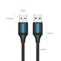 Vention Cable USB 2.0 COJBH Macho a Macho 2m Negro