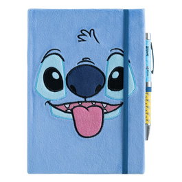 Stitch Cuaderno Peluche A5 Premium con bolígrafo Tropical