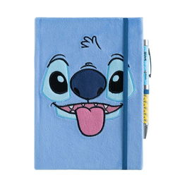 ERIK Cuaderno A5 Premium + Bolígrafo Proyector Stitch Disney con 90 Hojas Bullet y Cubierta de Felpa