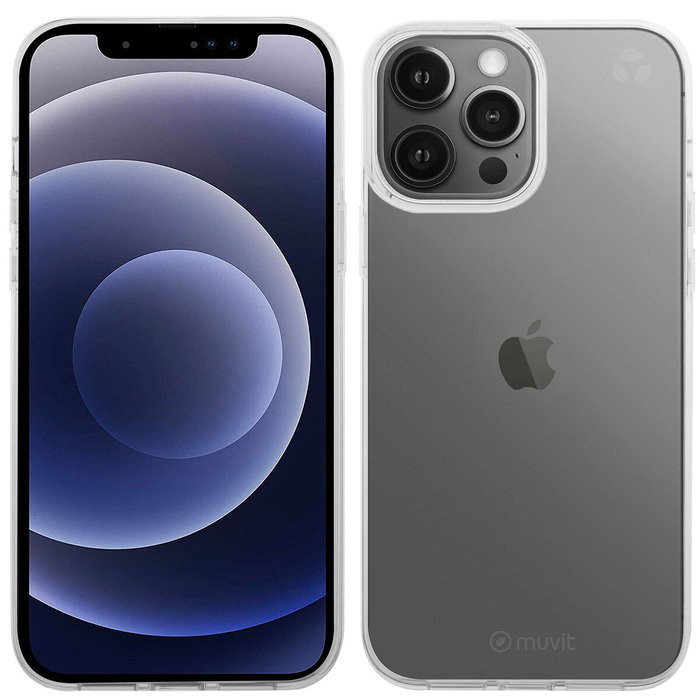 muvit for change funda compatible con Apple iPhone 13 Pro transparente