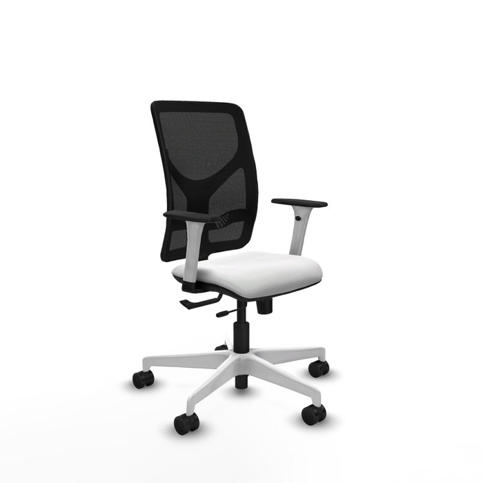 PIQUERAS Y CRESPO Silla de oficina Motilla con mecanismo Sincro/Traslack Blanco y Negro PIQUERAS Y CRESPO Silla de oficina Motilla con mecanismo Sincro/Traslack Blanco y Negro