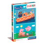 Clementoni Peppa Pig Puzzle 24797 - 2 Puzzles Educativos de 20 Piezas para Niños +3 años