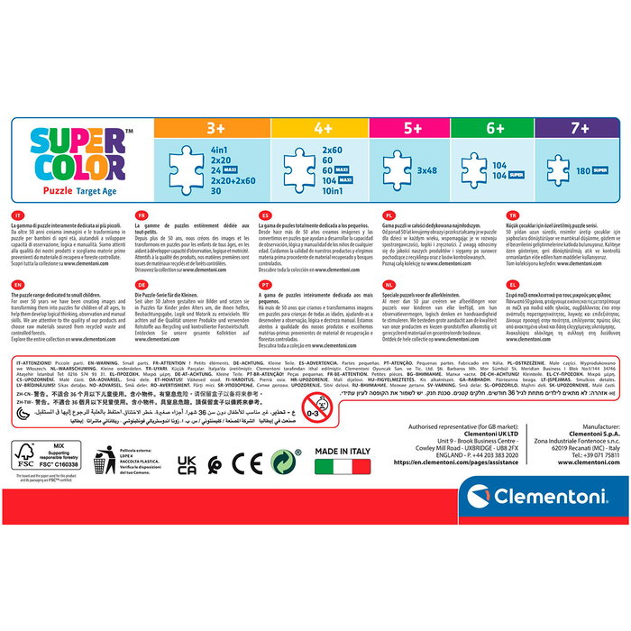 Clementoni Peppa Pig Puzzle 24797 - 2 Puzzles Educativos de 20 Piezas para Niños +3 años