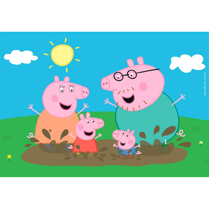Clementoni Peppa Pig Puzzle 24797 - 2 Puzzles Educativos de 20 Piezas para Niños +3 años