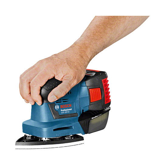 Bosch 06019D0202 Lijadora Orbital 18V 5Ah Velcro 113 mm