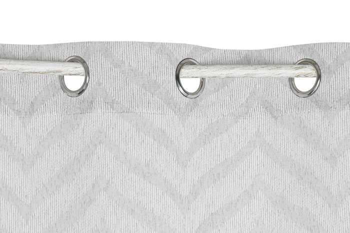 DKD Home Decor Cortina Gris Claro 260 x 140 cm (2 Unidades) Poliester