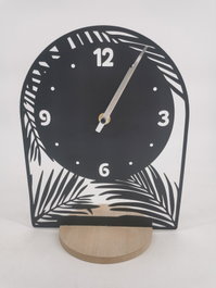 DKD Home Decor Reloj de Metal Negro 20x12,5x26 cm