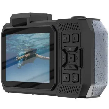 AgfaPhoto WP9500BK Cámara Digital Deportiva, 24MP, 4K, Resistente al Agua, Negra