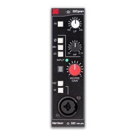 HARRISON 32C Pre+ Preamplificador de Micrófono Serie 500 Sonido Icónico Jensen JT-MB-CPCA Ganancia +20/+70dB HP/LP Filtros HiZ Inversión Polaridad Phantom 48V