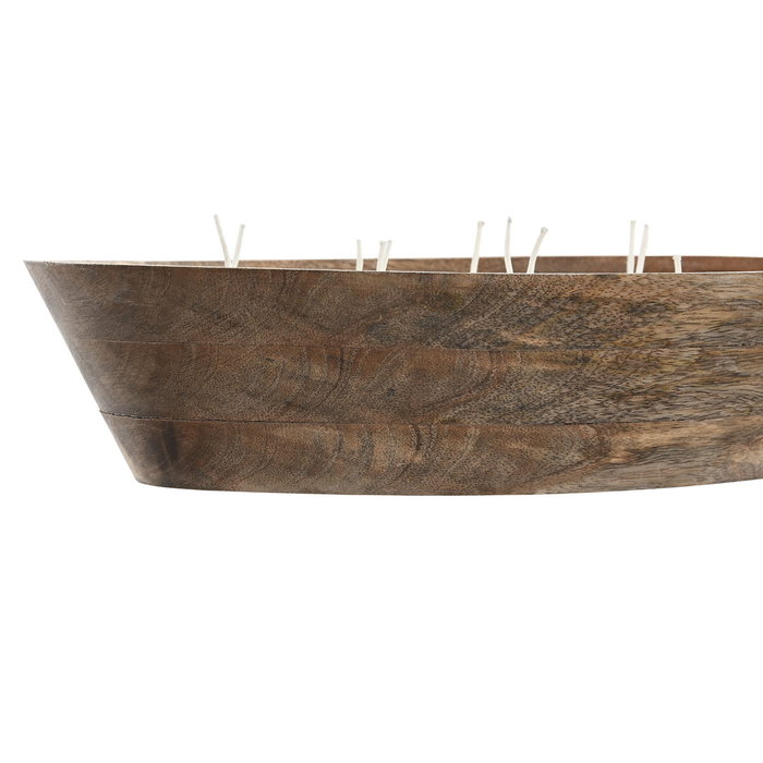 DKD Home Decor Vela Tropical Cera de Soja 13 Mechas Marron 25 x 7 x 45 cm