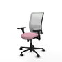 PIQUERAS Y CRESPO Silla de oficina Zulema Rosa y Blanco