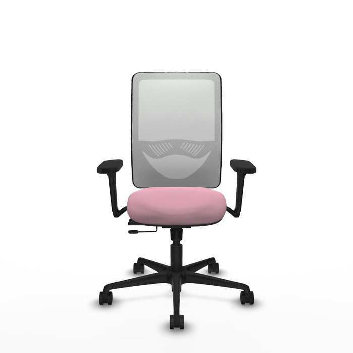 PIQUERAS Y CRESPO Silla de oficina Zulema Rosa y Blanco