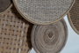 DKD Home Decor Decoración de Pared de Ratán con Platos, Natural y Marrón, 100x7x43 cm