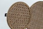 DKD Home Decor Decoración de Pared de Ratán con Platos, Natural y Marrón, 100x7x43 cm