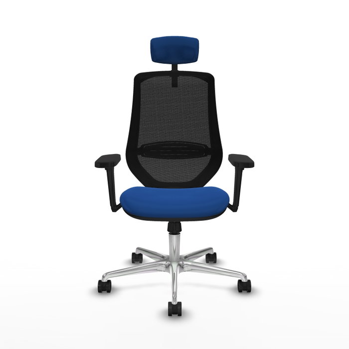 PIQUERAS Y CRESPO Silla de oficina Mardos con mecanismo Sincro, Azul y Negro