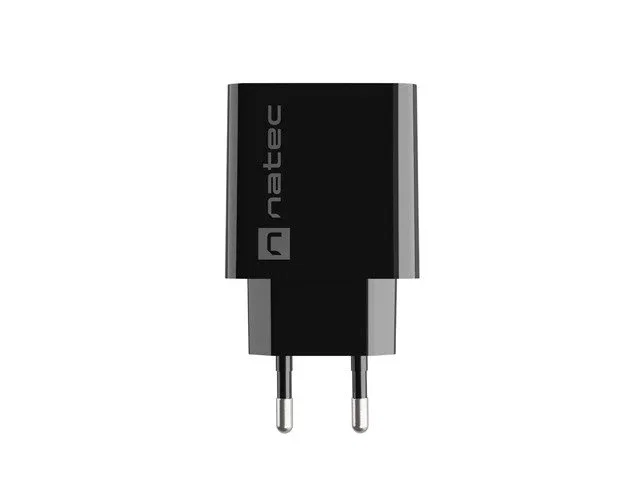 Natec Ribera Cargador USB-C 20W Power Delivery Quick Charge 3.0 con PPS, Compatible Universal, Carga Rápida, Negro
